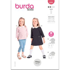 Burda Style X09262BURDA Children's Dress Sewing Pattern Packet, Design Code B9262, Sizes 3-8 (98-128)