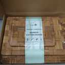 LAIFsolutions Wood Cutting Boards for Kitchen with Juice Groove, Eco-Friendly Wooden Bamboo Chopping board, Food-Safe, Non Plastic Tabla Para, Carbonized Butcher Block for Meat, Veggies Fruits, 3-Set