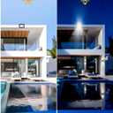 JandCase Dusk to Dawn Flood Lights Outdoor, 50W Plug in Floodlights with 9.8FT Cord, IP66 Waterproof LED Work Light Outside for Garage, Yard, Lawn, UL Listed, 2 Pack (White)