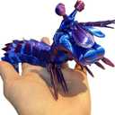 8.3 Inch 3D Printed Mantis Shrimp, 3D Printed Sea Animals Collectible, Lifelike Marine Creature with Flexible Joints, Desk Decor for Marine Biology Enthusiasts