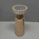 10in Wood Candle Holder