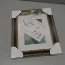 Yaetm Vintage 5x5 Picture Frame, Ornate Antique Gold 5 x 5 Square Frame with Real Glass, 1.4-inch Wide Molding, Display Photos & Art Print on Tabletop or Wall Mounting (Black/Gold, 2 Pack)