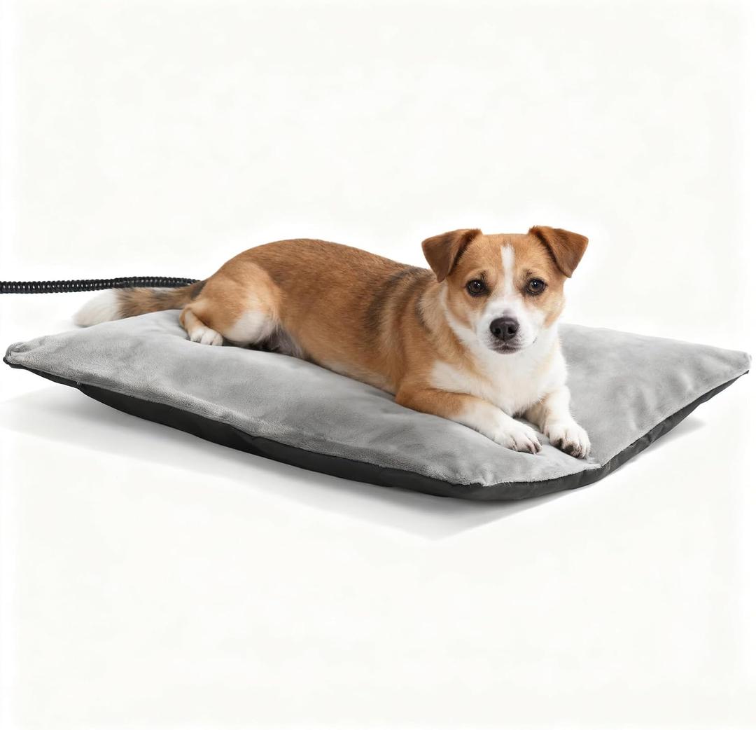 Outdoor Heating Pad for DogHeating Pet Bed for Small, Medium, Large and Dogs/Cats - Auto Temperature Control Outdoor Heated Pet Pad. (XL -28 x 16 inch)