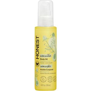 The Honest Company Fragrance-Free Moisturizing Body Oil, Nourish Soothe Baby's Skin, Plant-Based, Hypoallergenic Vegan, 4.0 fl oz