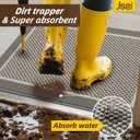 JSEI Dirt Trapper Door Mat 36"x60", Non-Slip Doormat, Light Grey
