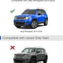 Wonderdriver Lockable Roof Rack Cross Bars 220lbs Compatible with 2015-2024 Jeep Renegade (with Raised Side Rails), Heavy Duty Aluminum Roof Rails Crossbars Cargo Canoe Black Rooftop Cargo.