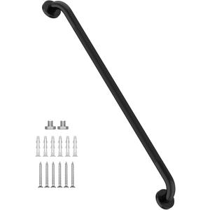 36 Inch Shower Grab Bar Oil Rubbed Black, Munzong Anti Slip Bathroom Grab Bar, Knurled Bathroom Balance Bar,Safety Hand Rail Support Handicap Elderly Injury Senior Assist Bath Handle | Knurled Bathroom Balance Bar,Safety Hand Rail Support Handicap Elderly Injury Senior Assist Bath Handle