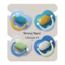 Tommee Tippee Ultimate Fit Pacifiers, 18-36 Months, Extra Air Holes, Symmetrical Nipple and Shield, 100% BPA Free Silicone, Dishwasher and Sterilizer Safe, Blue and Green, Pack of 4