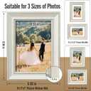5x7 Picture Frame Set of 4 with 2 Mats, Rustic Farmhouse Photo Frame with Tempered Glass, Distressed Vintage Frame 3.5x5 & 4x6 with Mat or 5x7 without Mat for Wall or Tabletop Display Home Office Gift
