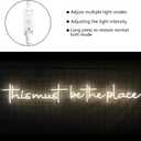 Large This Must Be The Place Neon Signs warm white Led Light Sign for Wall Decor for Bedroom, Bar, Cafe, Office, Cave