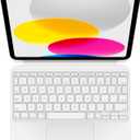 Apple Magic Keyboard Folio: iPad Keyboard and case for iPad (A16 and 10th Generation), Detachable Two-Piece Design that attaches magnetically, Built-in trackpad, US English – White