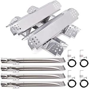 Grill Replacement Parts for Nexgrill 720-0830H, Nexgrill 720-0888, 720-0888N, Grill Burner Tubes, 3 Heat Shield Tent Plates and Grill Igniters Kit Replacement for Home Depot Nexgrill 4 Burner 720-0830H