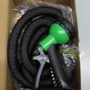 Flexi Hose Expandable Garden Hose with 8 Function Nozzle, 50FT - Lightweight Retractable Garden Hose, Water Hose - No-Kink Flexibility, 3/4 Inch Solid Brass Fittings and Double Latex Core (Black)