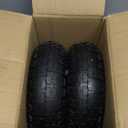 4.10/3.50-4 Tires and Wheels, Replacement Pneumatic Tire10-Inch Wheel with 5/8" Bearings Compatible with Hand Truck, Wheelbarrow, Wagon, Gorilla Carts Tires(Silver, 2PCS) P-096