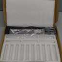 Mkono 3 Tiered Wall Hanging Plant Terrarium with Wooden Stand Mini Test Tube Flower Vase Glass Planter for Hydroponic Plant Cutting Home Garden Office Decor Gift (Medium, Black)