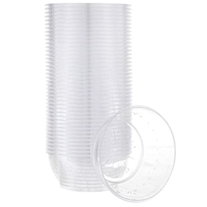 PLASTICPRO 6 ounce Premium Heavy Weight Crystal Clear Disposable Hard Plastic Dessert Size Party Bowls Pack of 40