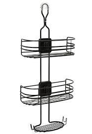 Zenna Home Metal Shower Caddy with 4-Way Adjustable Shelves, Stainless Steel