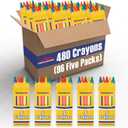 Trail maker Wholesale Bright Wax Coloring Crayons in Bulk 96 Pack Crayons, 5 Per Box in Assorted Bundle Art Sets (96 Pack)