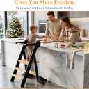COSYLAND Toddler Standing Tower Foldable Toddler Kitchen Step Stool