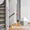 Wall Corner Protector, Walls Edge ProtectorSelf-Adhesive Wall Corner Guards,PVC Double Side Edge Protector Furniture Stairs Guard (Gray 2PCS 90cm/35.4in)