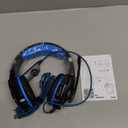 BENGOO G9000 Stereo Gaming Headset for PS4 PC Xbox One PS5 Controller, Noise Cancelling Over Ear Headphones with Mic, LED Light, 7.1 Surround Sound, Soft Memory Earmuffs for Nintendo Xbox Series X|S (Blue)