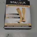 ,Physix Gear Compression Socks 20-30 mmHg - Men & Women - Running, Nurses, Shin Splints, Flight, Travel (L-XL, Nude/Beige)