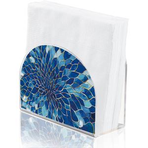 SUPERDANT Geometric Glass Pattern Napkin Holder for Tables Acrylic Tissue Servilletero Paper Cocktail Stand for Kitchen Serviette Dispenser Home Dining Room Restaurant Bar Party Decoration