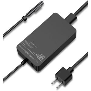 44W 15V 2.58A Surface Pro AC Laptop Charger fit for Microsoft Surface Pro 3 Pro 4 Pro 5 Pro 6, Laptop 2/1, Go 2/3 Surface Book 1/2 Model 1625 1800 Power Adapter with 5V 1A USB Charging Port