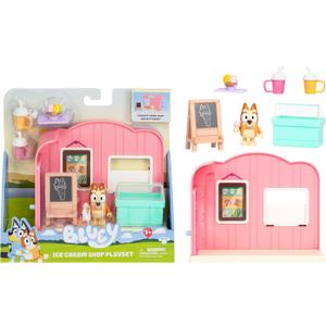 Bluey Mini Playsets Ice Cream Shop Playset | Includes Articulated Bingo Figure and Accessories
