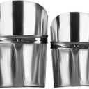 Tackmore 2/Pack Galvanized Feed Scoops for Horses,Feed Scoop for Livestock Heavy Duty Stackable 2 Sizes Metal Feed Scoop
