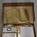 Tenare 12 Pack 42.84.5 Inch Christmas Mini Clear Plastic Gift Bags with Handles Extra Small Transparent Gift Bags Party Favor Bag Bulk with Ribbon Tissue Paper for Party Supplies(White, Gold)