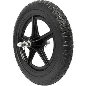 12 Inch Balance Bike Replacement Wheel, EVA Foam Balance Bike Wheel Compatible with Strider, Black
