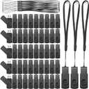 Aoriher 50 Pack USB 2.0 Flash Drives Bulk, Portable USB Thumb Drives with Lanyards, Swivel Flash Drives Thumb Drives for Office School Data Storage (Black, 2GB)