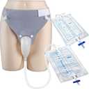 Wearable Urine Collector Men Wearable Collection with External Catheter Comfortable Low Profile Design Flexible Hose for at Home Daily and Night Routine Use for Elderly Male Grey