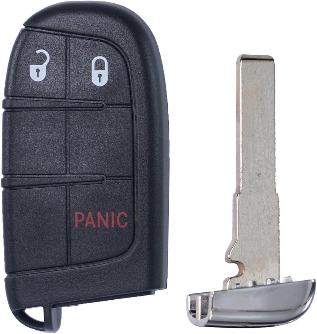 SUPALAND Keyless Entry Remote Control Key Fob Replacement Fits for Jeep Compass 2017 2018 2019 2020 2021 2022 2023 2024 2025 Jeep Proximity Smart Remote Tombstone Type M3N40821302 M3N-40821302