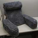 ENITYA 22" XL Back Pillow for Bed Sitting Up, Reading Pillow with Built-in Arms, Soft Back Support Chair, Ideal for Watching TV, Gaming, Nursing, Resting, Post Surgery, Dark Grey (XL(5'3"-5'11"))