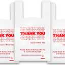 1300 White Plastic Thank You Bags