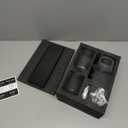 Shinowa Bathroom Accessories Set, 5 Pcs Clear Glass Bathroom Accessory Sets Complete with Soap Dispenser, Toothbrush Holder, Q-Tips Holder, Soap Dish, Ceramic Tray, Countertop Vanity Organizer