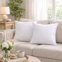 Premium 18 x 18 Throw Pillow Inserts, Set of 4 Hypoallergenic Square Form Decorative Pillows for Sofa Couch Bed and Chair 18 inches