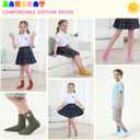100% Cotton Ankle Socks for Girl, Athletic Moisture Wicking Soft Breathable Cute Socks (XS)