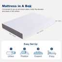 Amazon Basics Plush Memory Foam Mattress, Breathable, 8 Inch, Full, White/Grey, 75 x 54 x 8 inches