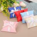 PATIKIL Small Gift Boxes, 50 Pcs 3.5x2.5x1 Inch Pillow Boxes Candy Thank You Treat for Wedding Party Favor Pen Birthday Gift Jewelry Greeting Card, Red