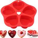 Air Fryer Muffin Pan Egg Bite Heart Silicone Mold for Oven Baking,Mini Muffin Tins Cups Cake Tray for Air Fryer Liners Basket Instant Pot Accessories Baking Muffin Cakes Pancake