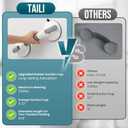 TAILI Grab Bars for Bathtubs and Showers,2 Pack Shower Handles for Elderly Suction,Maximum 330lbs,Shower Grab Bar with Upgraded Rubber Suction Cups,Safety Grip for Senior, No Drilling Removable,Grey