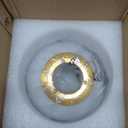 Globe Semi Flush Mount Ceiling Light Mid Century Modern Globe Ceiling Light Fixture with Milk Glass Shade Brass Finish for Living Room Hallway Kitchen Island Dining Room Laundry (Bulb Incl.) (6 inch, Gold)