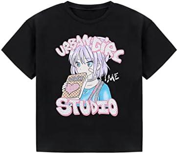 Girls Graphic Tees Summer Casual T Shirts Short Sleeve Crewneck Cute Top Black Cartoon, Size: 4T Girls Graphic Tees Summer Casual T Shirts Short Sleeve Crewneck Cute Top Black Cartoon, Size: 4T