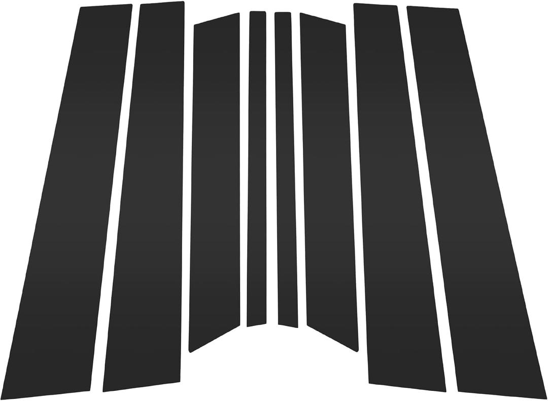 8 Pcs Door Pillar Window Trim for Ford Territory 2023-2024 Front Rear Left Right Anti Scratch Sticker Pillar Posts Door Outer Exterior Cover Black