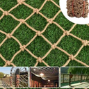 Kobadi Hemp Rope NettingSafety, Climbing Net for Kids Outdoor,Safety Net for Stairs Balcony,Railings,Garden,Playground,Tree House and Decoration (6MM-8CM, 3.3ft×16.5ft)