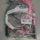 JULMELON Cat Washing Bag 10 PCS Set, Adjustable Cat Shower Net Bag and Pet Grooming Brush with Nail Clipper Nail File Hair Combs Tick Tool Nail Caps for Bathing Nail Trimming Examination(Pink/Grey)