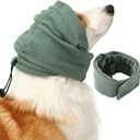Dog Head Ear Warp Relief Ear Muffs Noise Protection (M-Head Circle (13.7"~18.9"), Green)